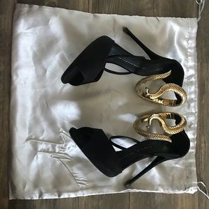 Giuseppe zanotti snake ankle heels with dustbag